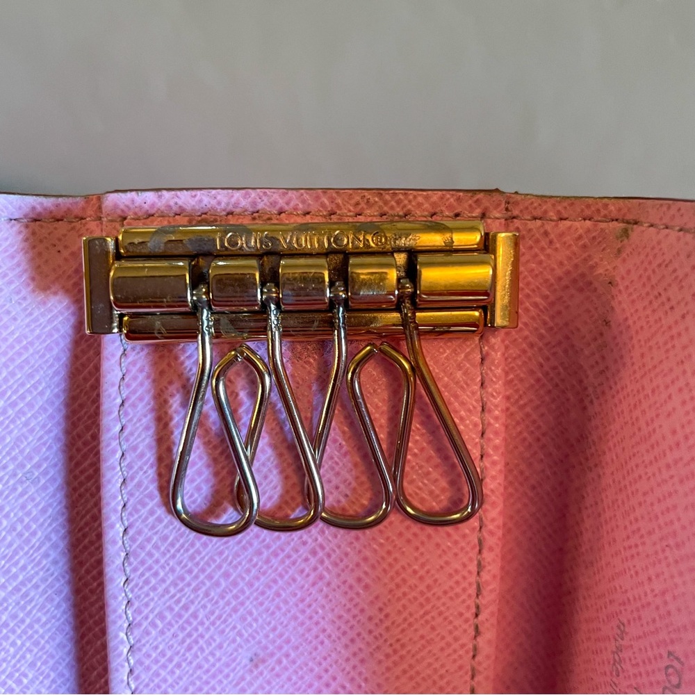 Louis Vuitton‎ Multicolor Monogram 4 Key Case Authentic Pink Green Blue Purple - Picture 9 of 13